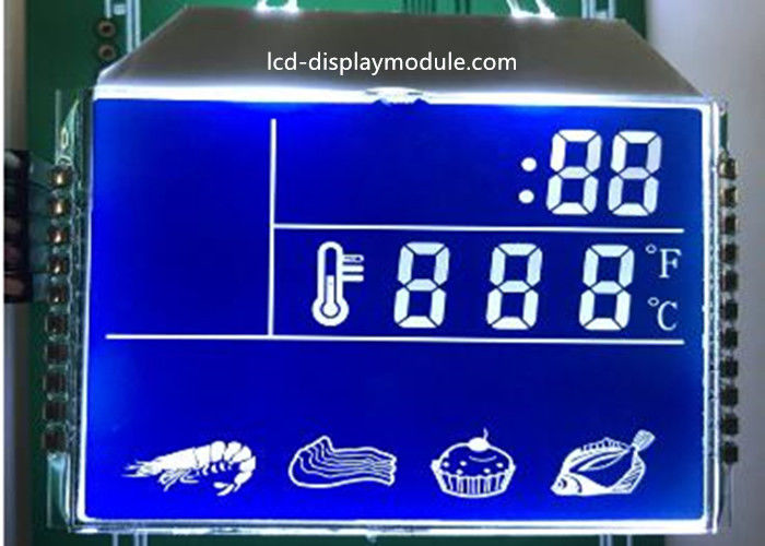 ব্লু ব্যাকগ্রাউন্ড HTN LCD প্রদর্শন, 7 সেগমেন্ট রান্নাঘর এলসিডি সেগমেন্ট প্রদর্শন