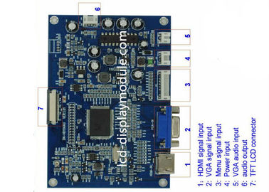 HDMI Tft এইচডিএমআই কালার ডিসপ্লে 7 250cd/M2 উজ্জ্বলতা 1024x600 রেজোলিউশন